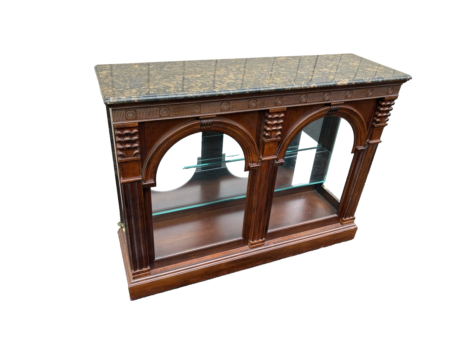 66840 Modern Pulaski Curio Console Credenza Sideboard Server Cabinet with Light