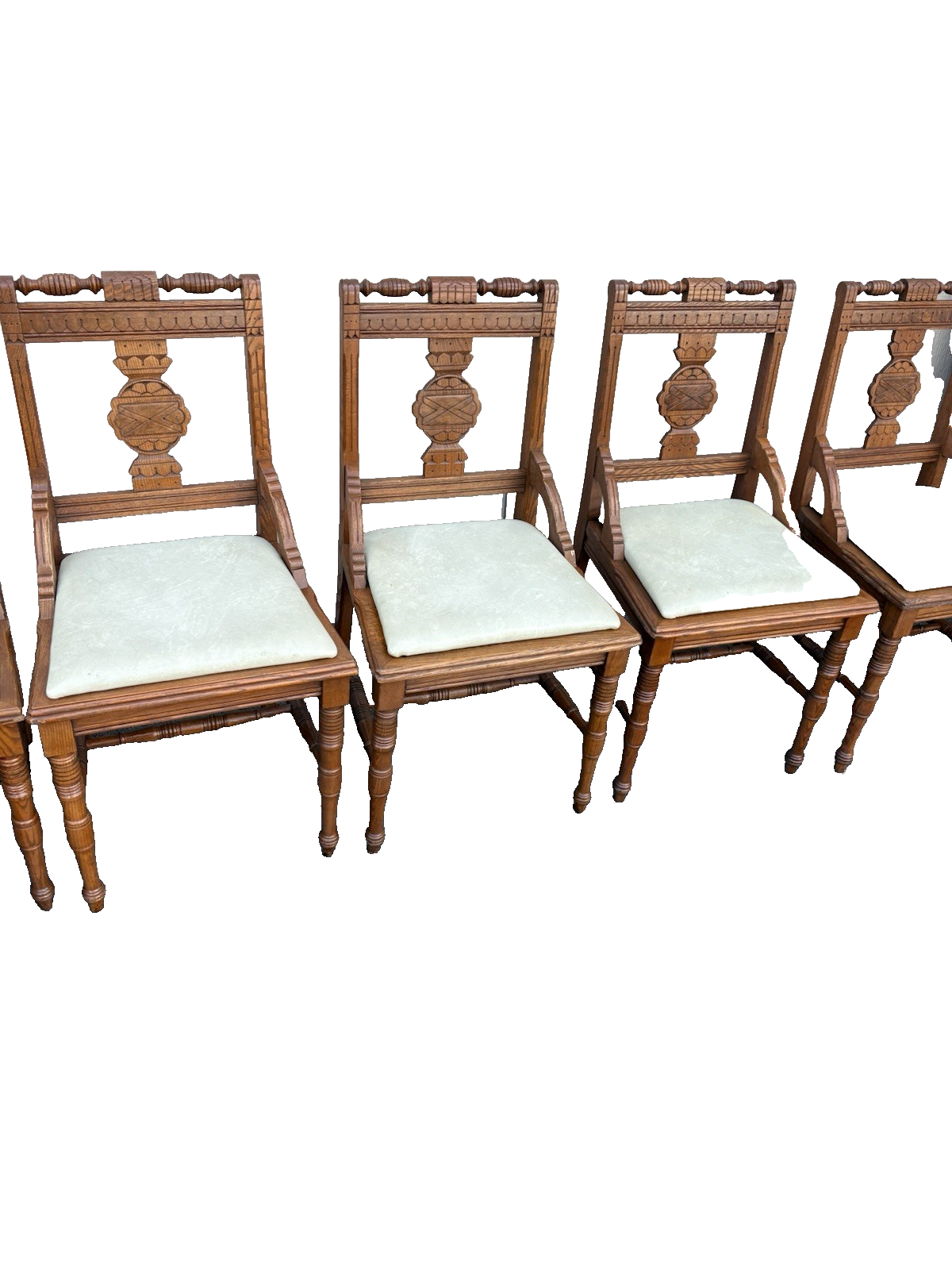 66679  Set of 8 Antique Victorian Walnut Dining Chair s Chairs