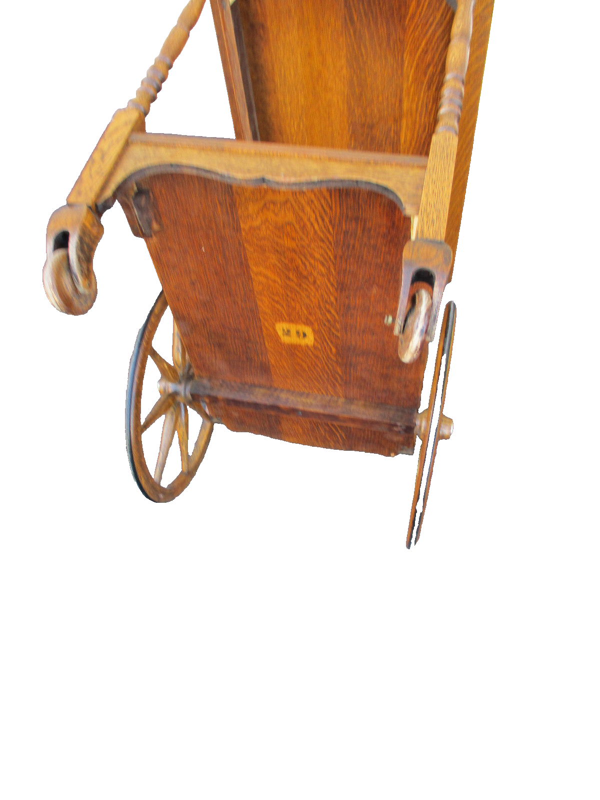 63826 Antique Oak Tea Cart Bar Cart Server w / Removable Tray