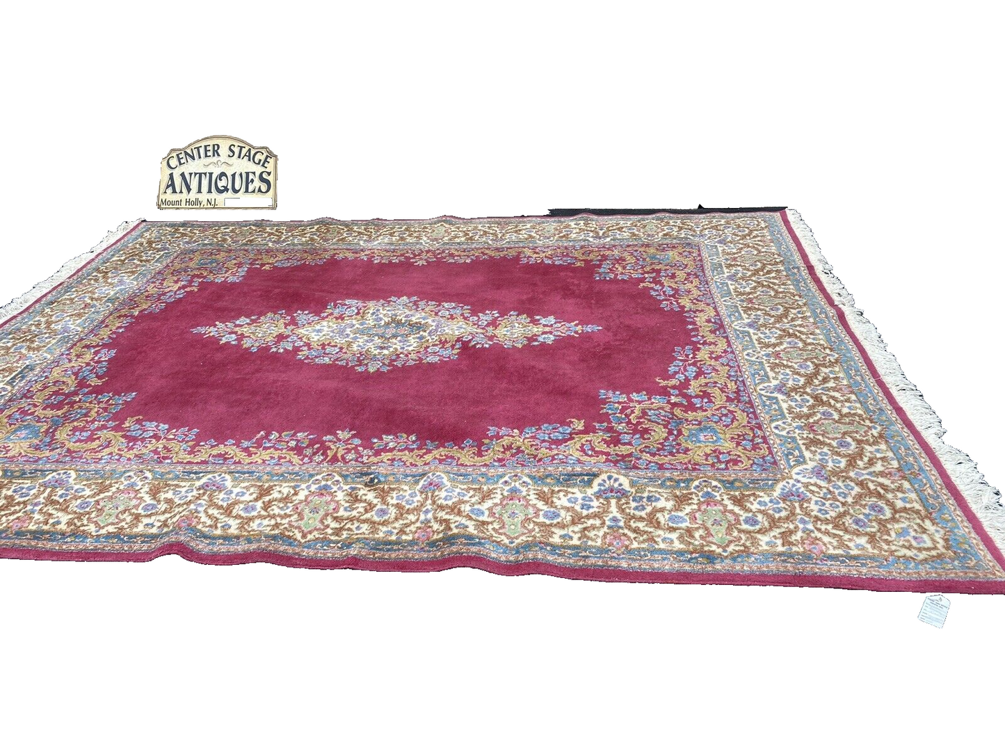 RUG 23:   Hand Woven   Oriental Carpet Rug Kirman   Size  8' 9" x 12 '