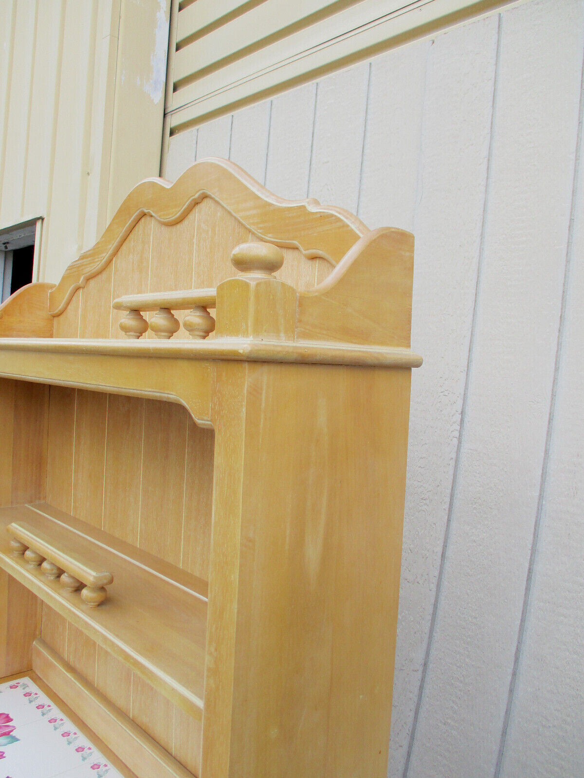 63329   2 Piece Tile Top Desk Cabinet with Bookcase Top