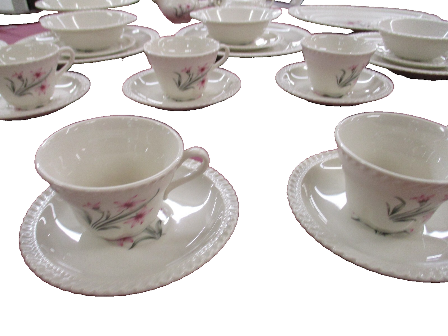 COL  08  WW:       Sevice for 6  Harker Ceramic set  of dishes DINNERWARE
