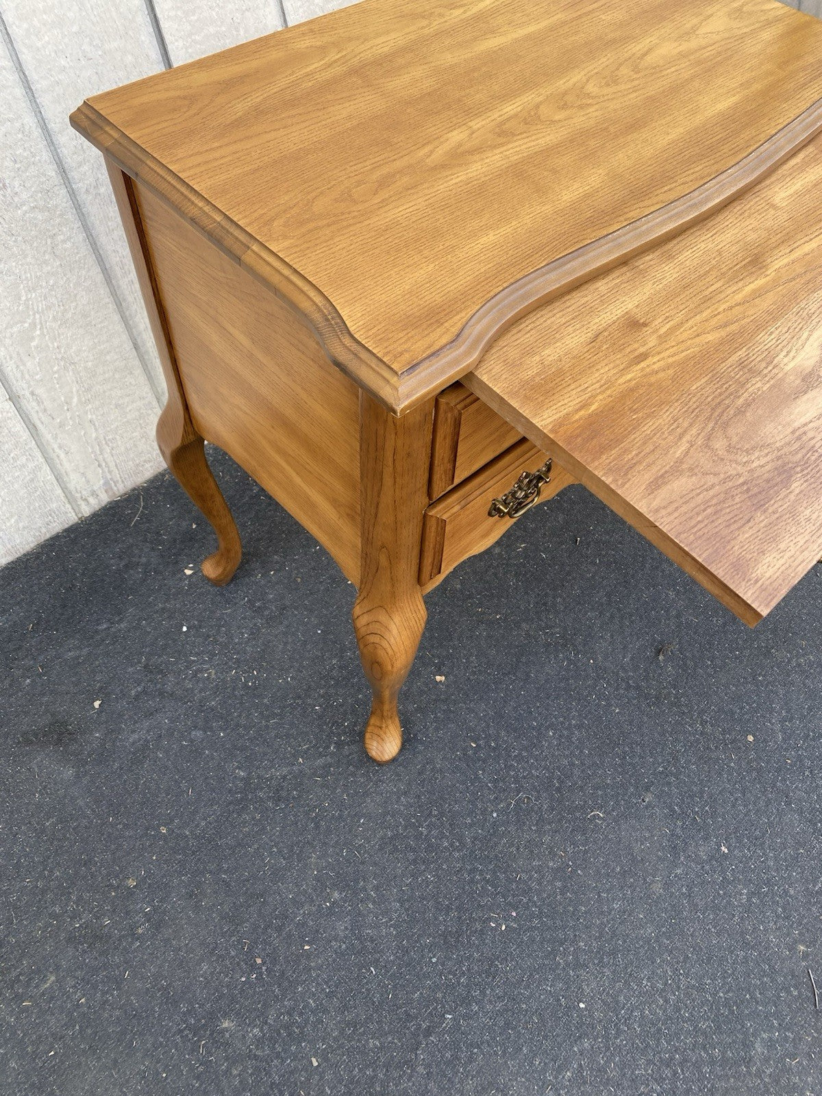 66623 Oak Low Boy Dresser Chest with Pull- Out extension