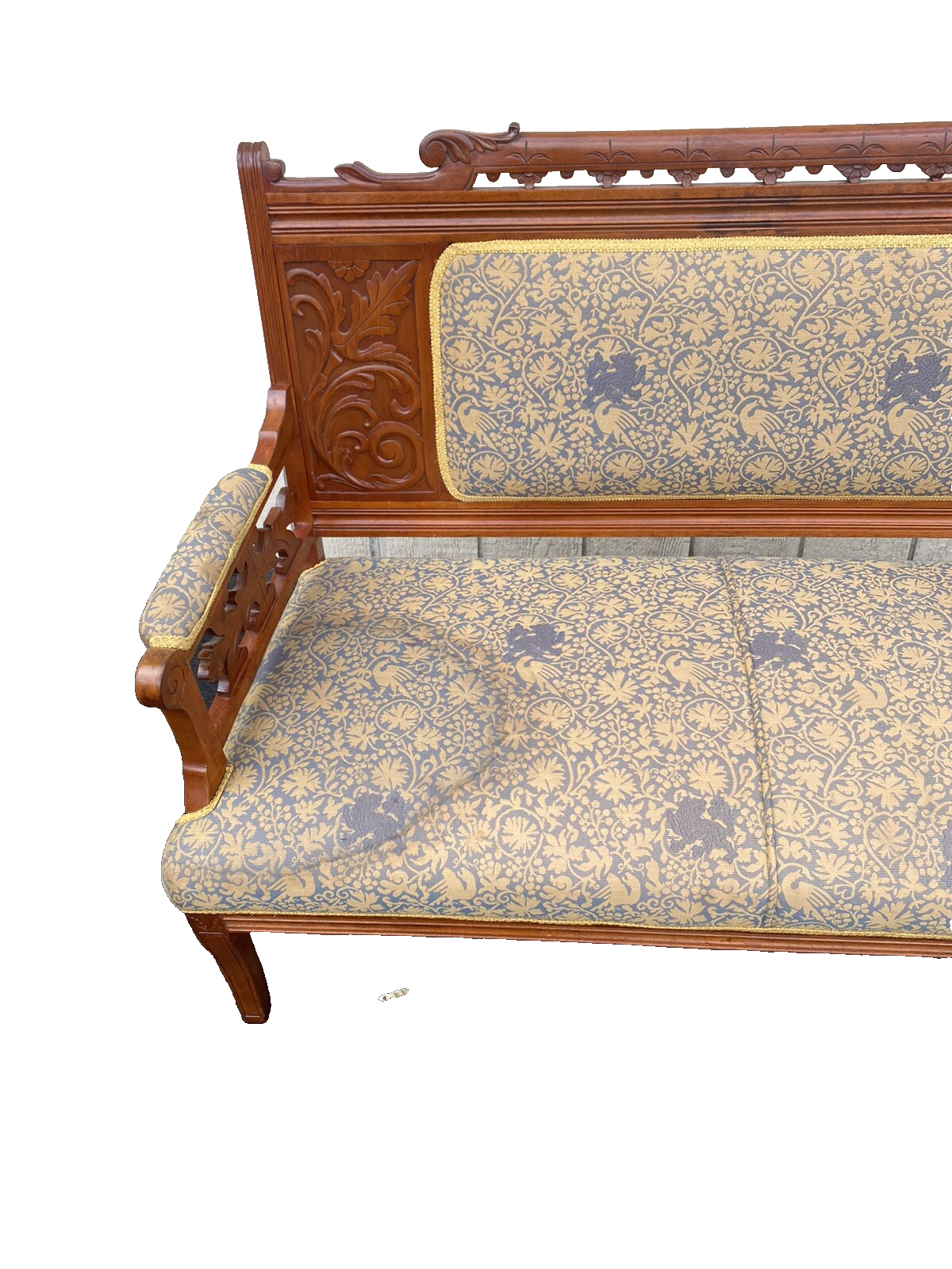 65227 Antique Eastlake Victorian Loveseat Sofa