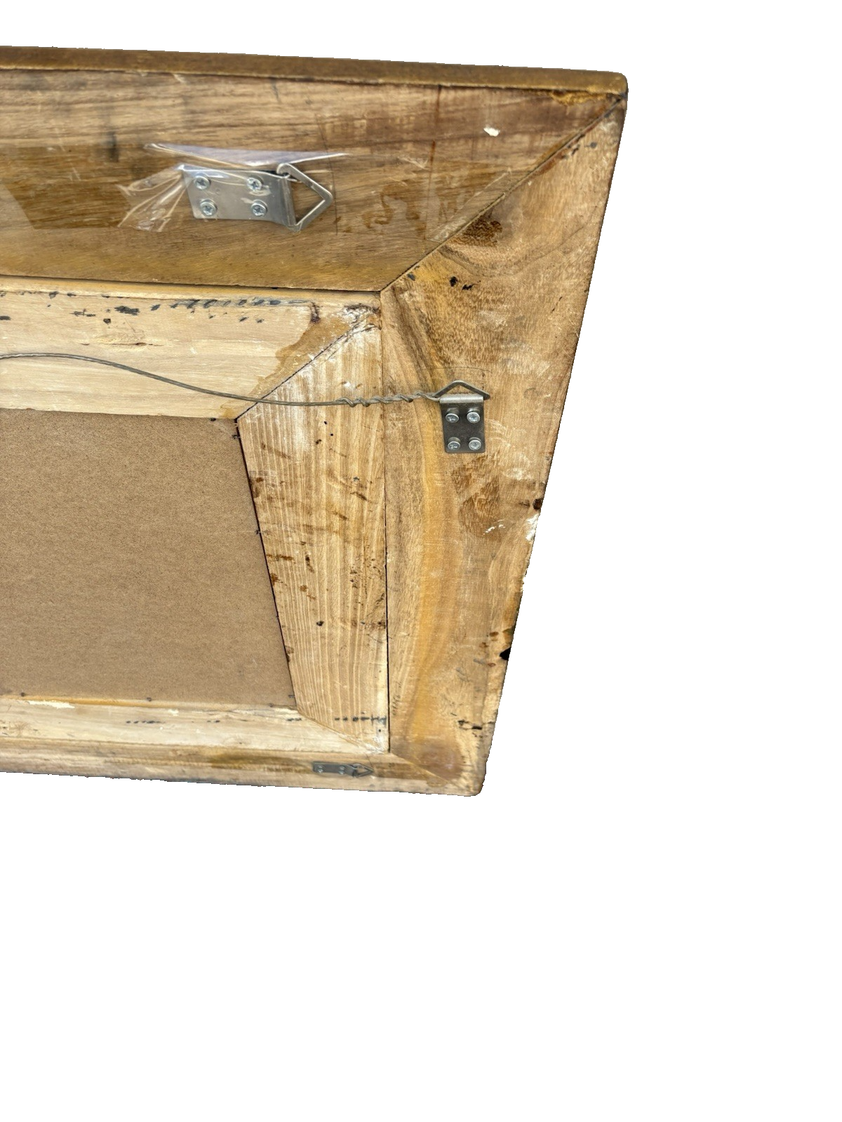 66980 Gold Square Beveled Mirror In Fancy WOOD Picture Frame