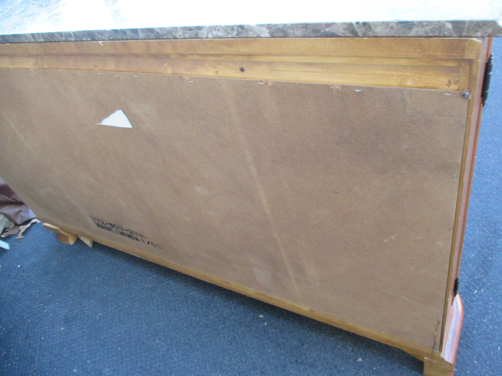63952 Marble Top American DREW Sideboard Server Cabinet 