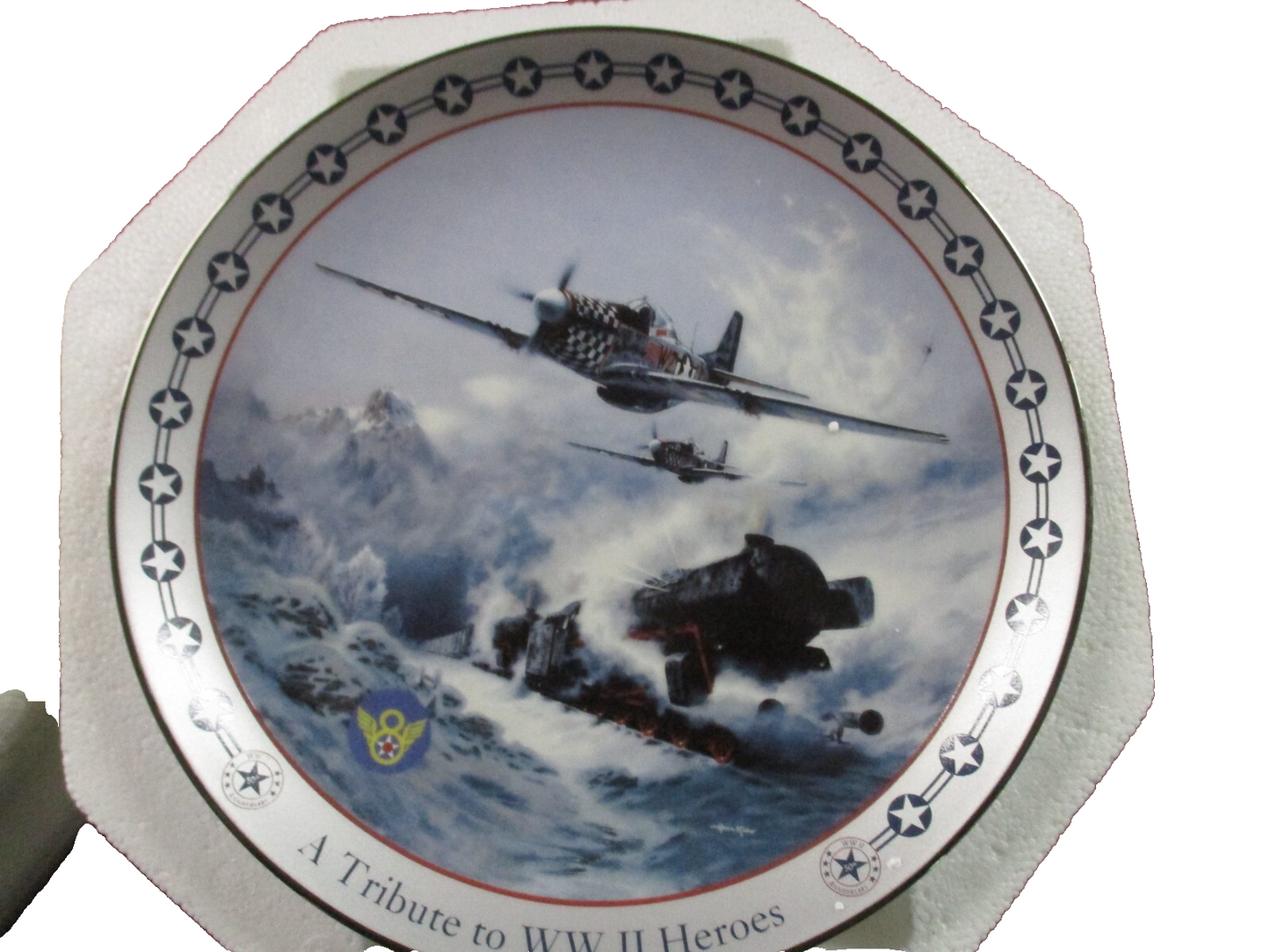 ES 04:   3 Military Plates 1 With JOHN Wayne Franklin Mint  +   2 Heinz Krebs