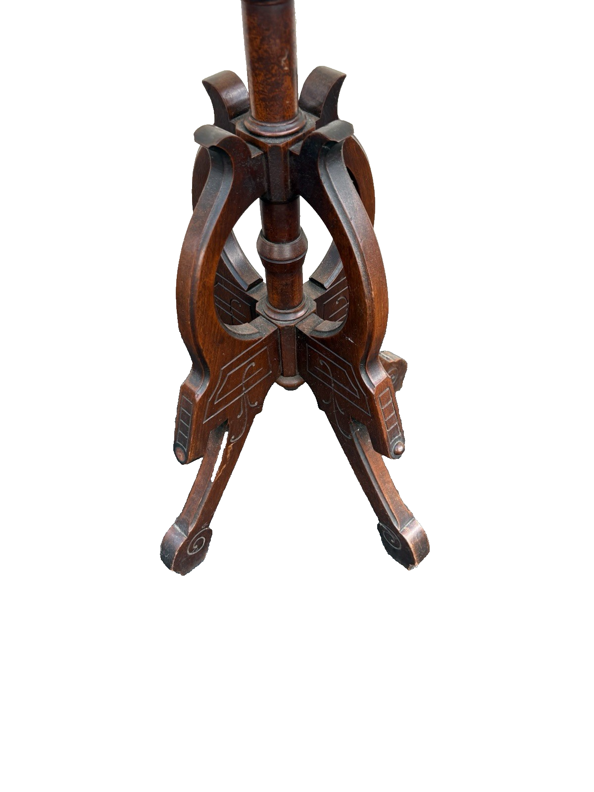 66665  Antique Victorian Marble Top Lamp Table