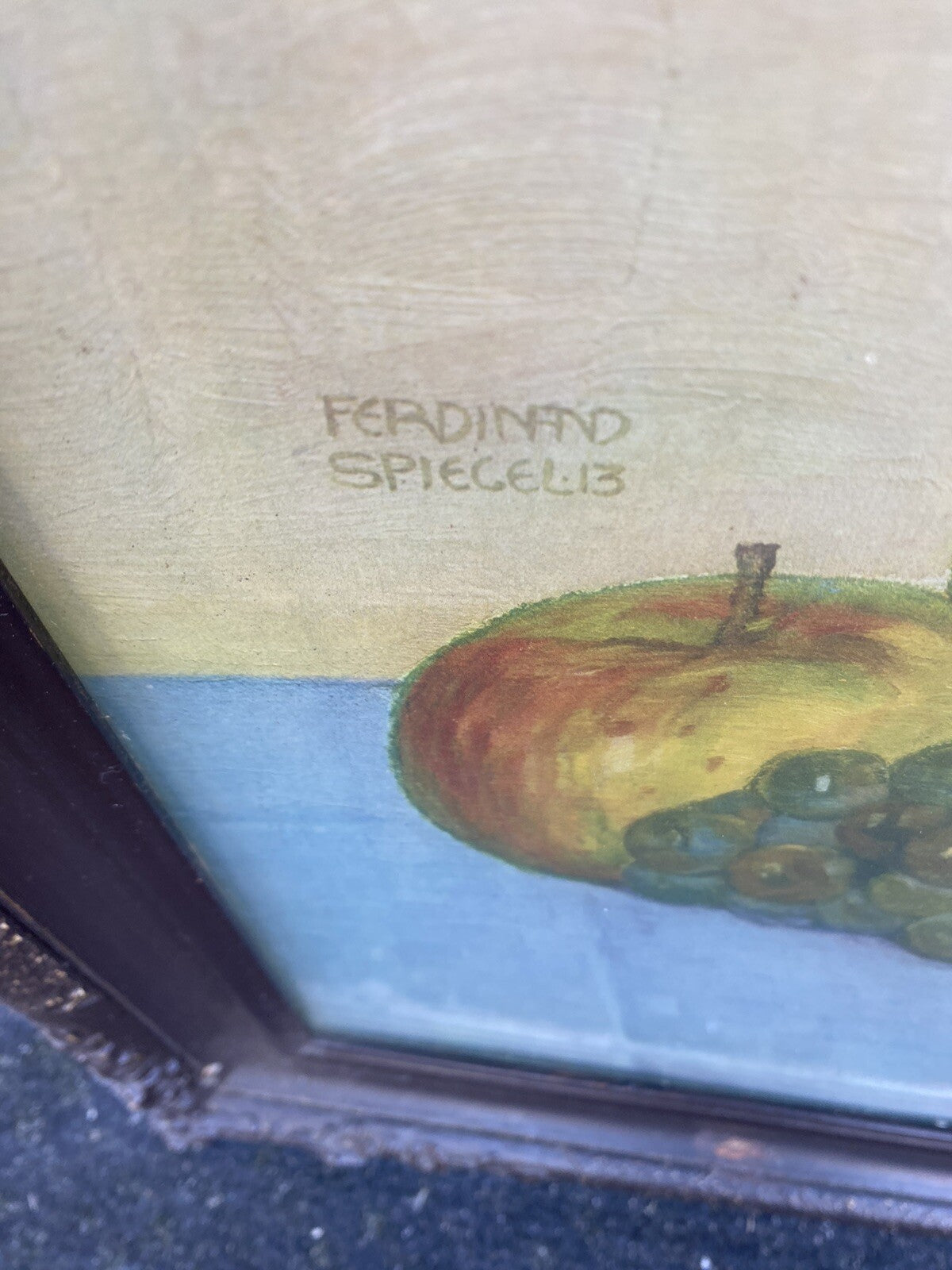 00001 Oil Painting?? Water Color ?? on Paper Artist Signed FERDINAND SPIEGEL 13