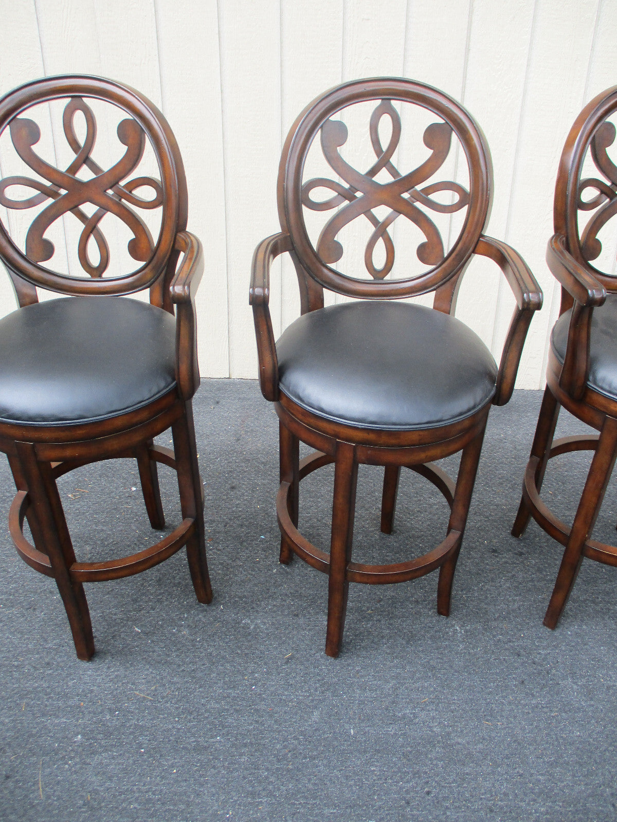 63475  Set 3  QUALITY Swivel Bar Stool Bench Kitchen  Stools KING Furniture