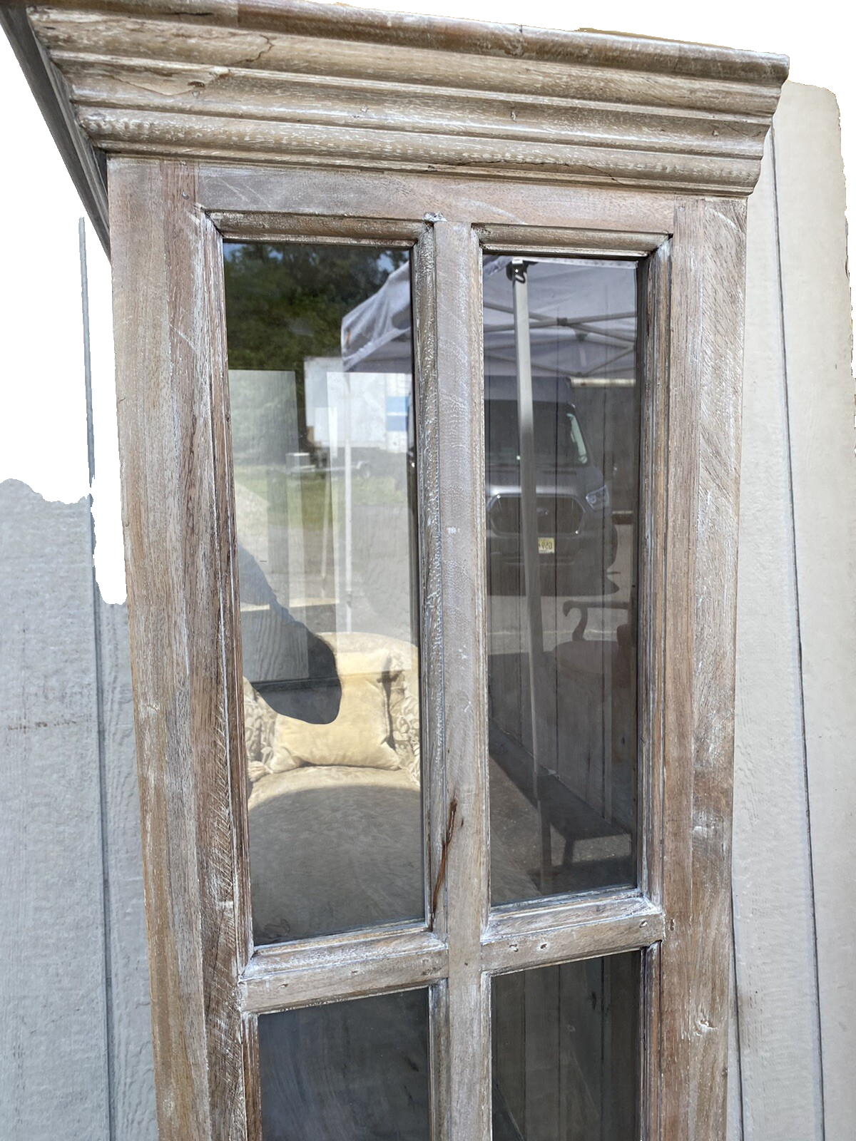 65631   Modern Rustic Bookcase Curio with Original Finish and 2 Drawers