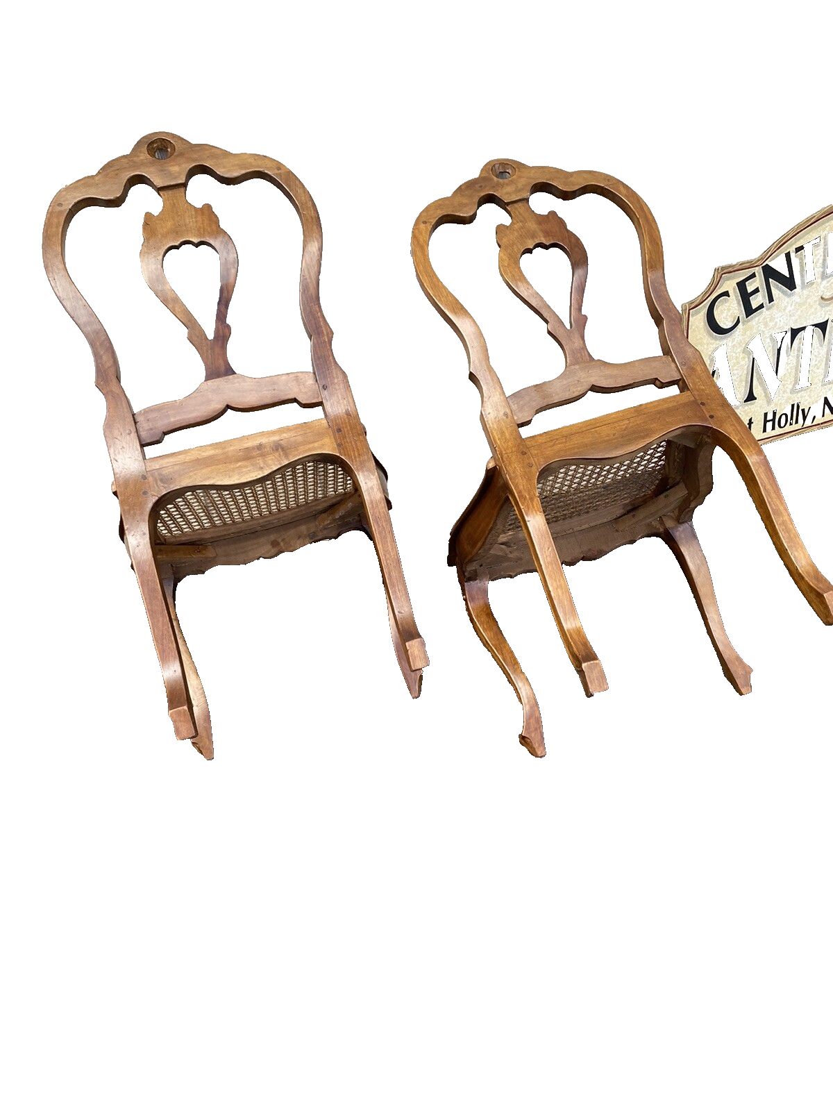 65322 Pair Antique Miniature  French Louis XV Childs Chair s