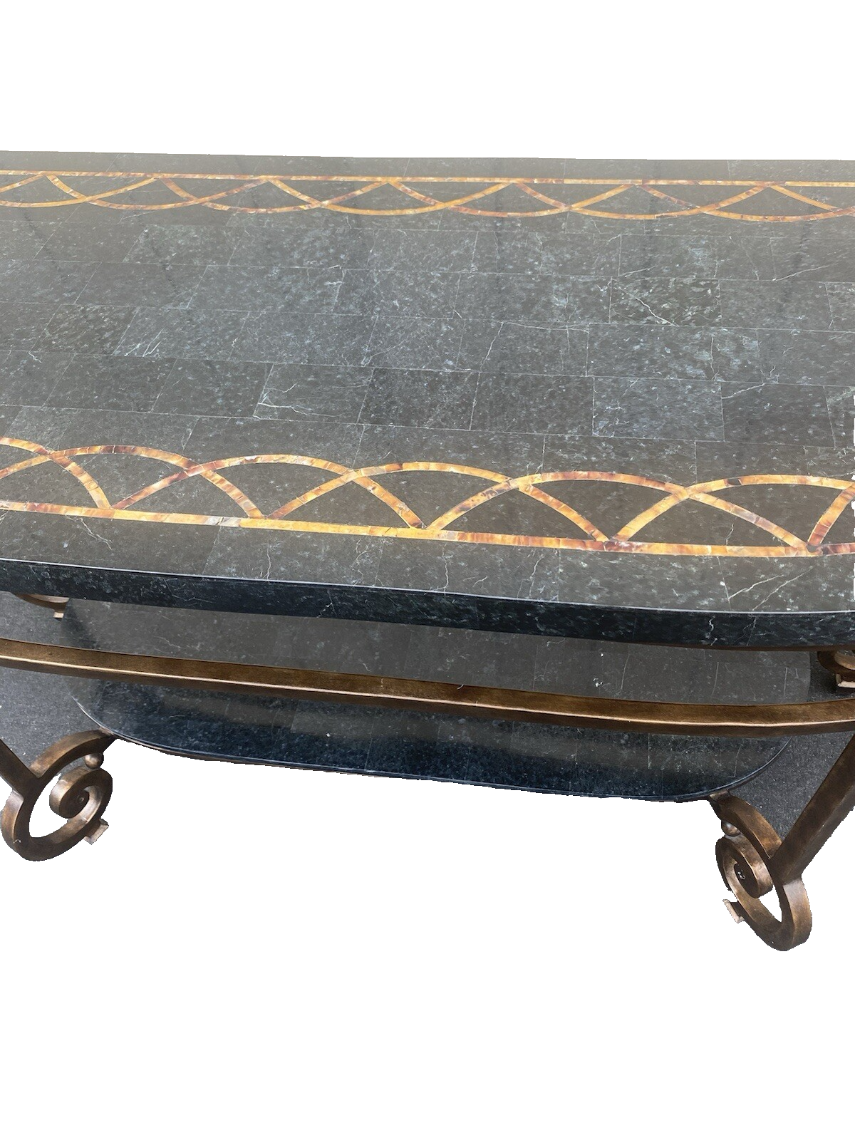 65584 Decorator  Marble Top Console Table Stand Sideboard Server