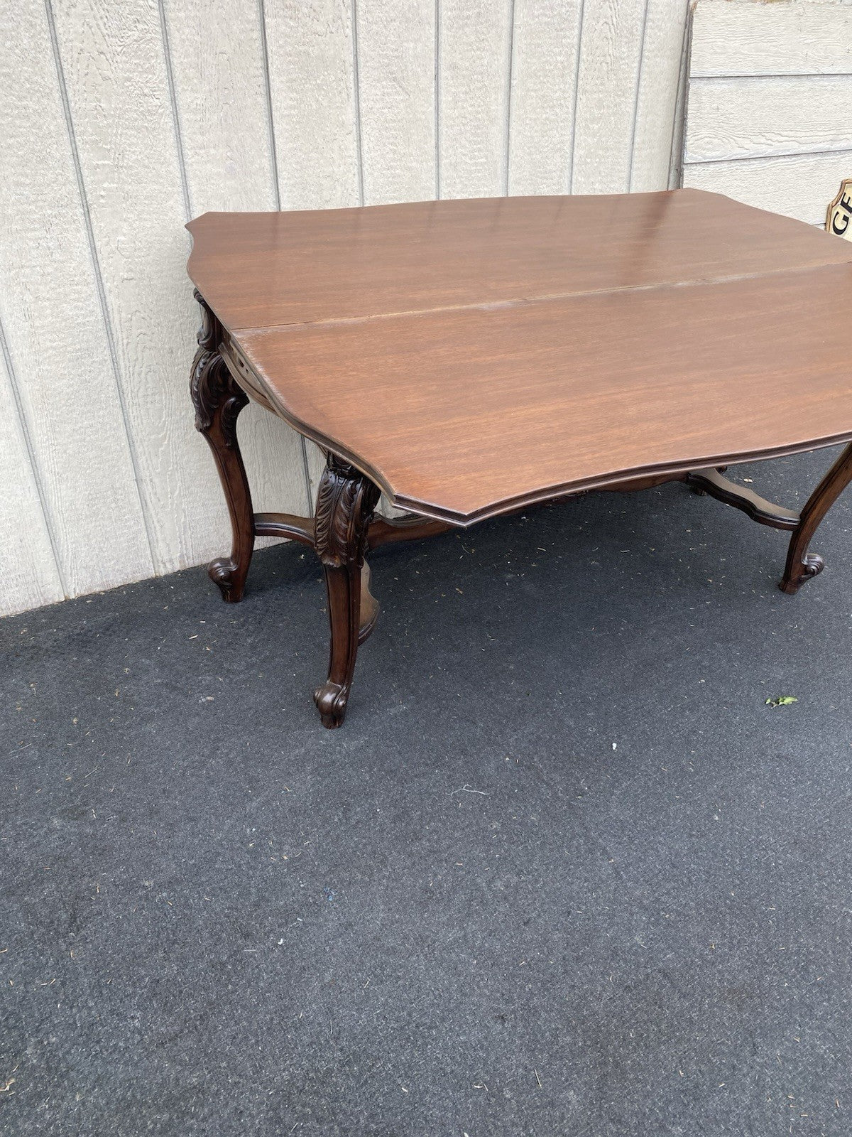 66609  Antique French Country Flip Top Dining Table Console Sofa Table