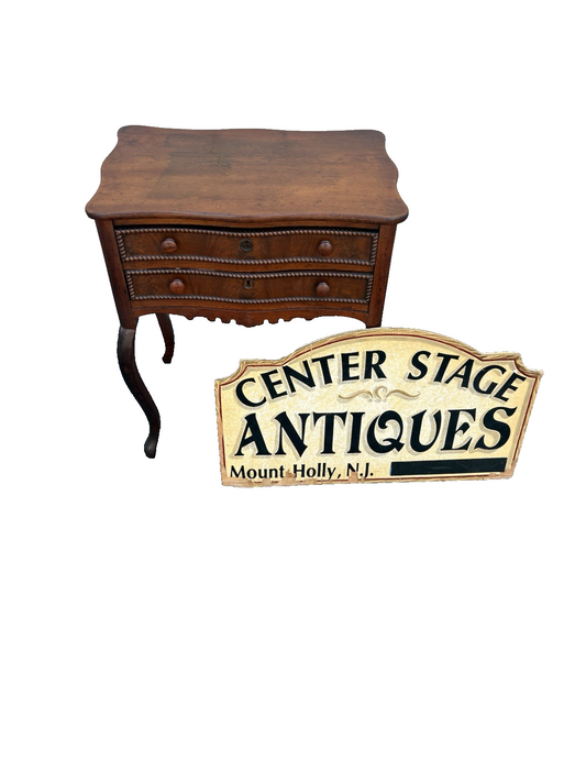 66964 Antique Empire Mahogany Nightstand End Table Stand