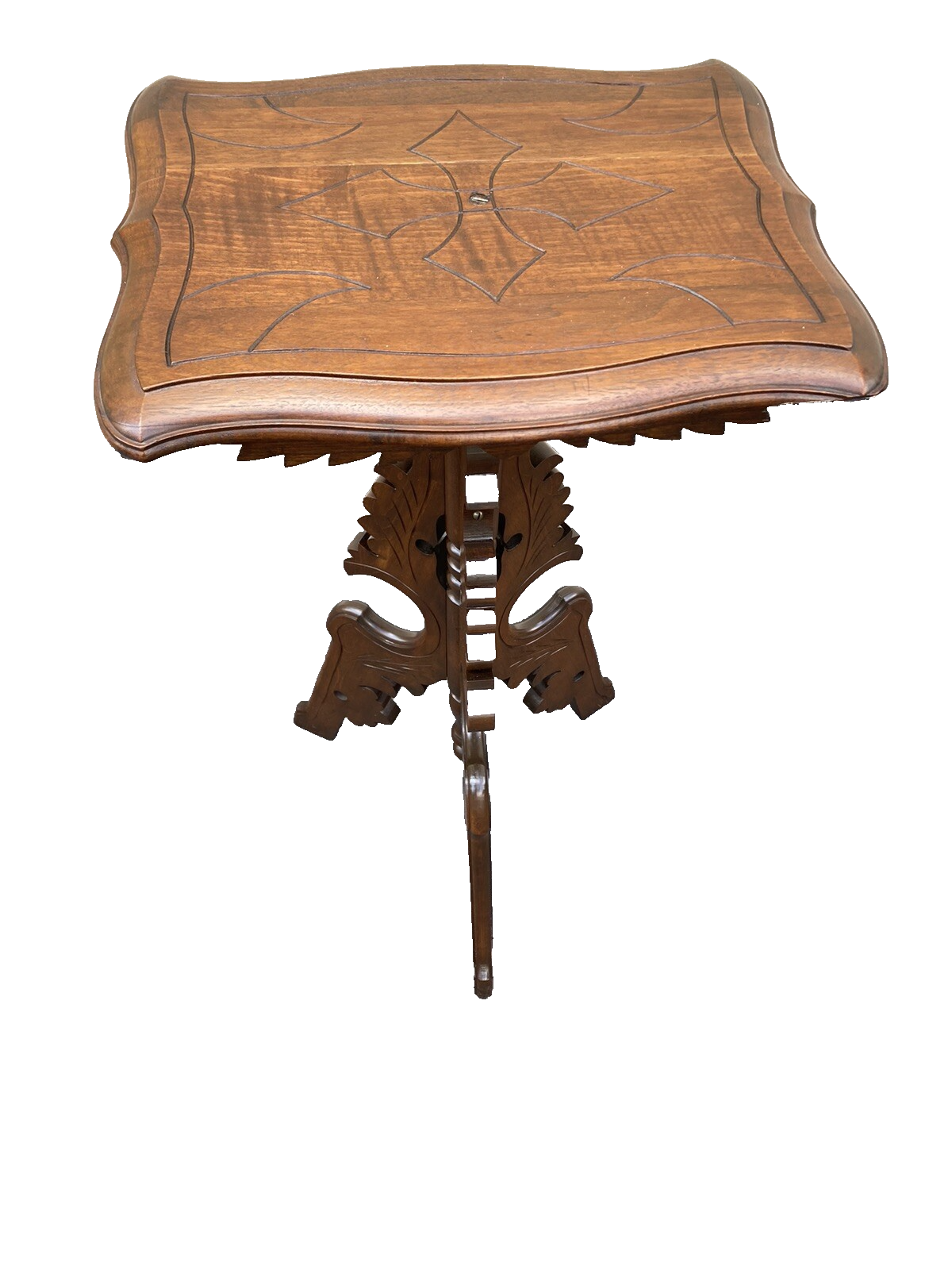 65732 Antique Victorian Walnut Lamp Table Stand