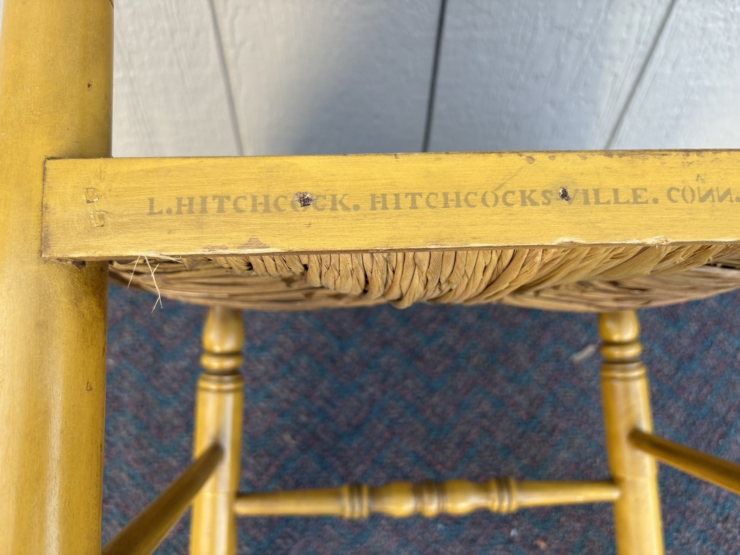 67106  Signed  HITCHCOCK Decorator Rocker Rocking Chair