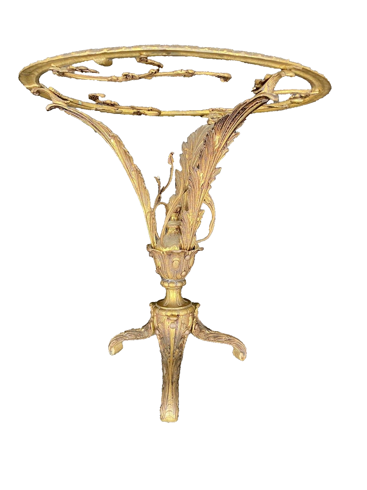 65128 Bronze ?? Decorator Coffee Table with Beutiful Etched  Glass Top Stand