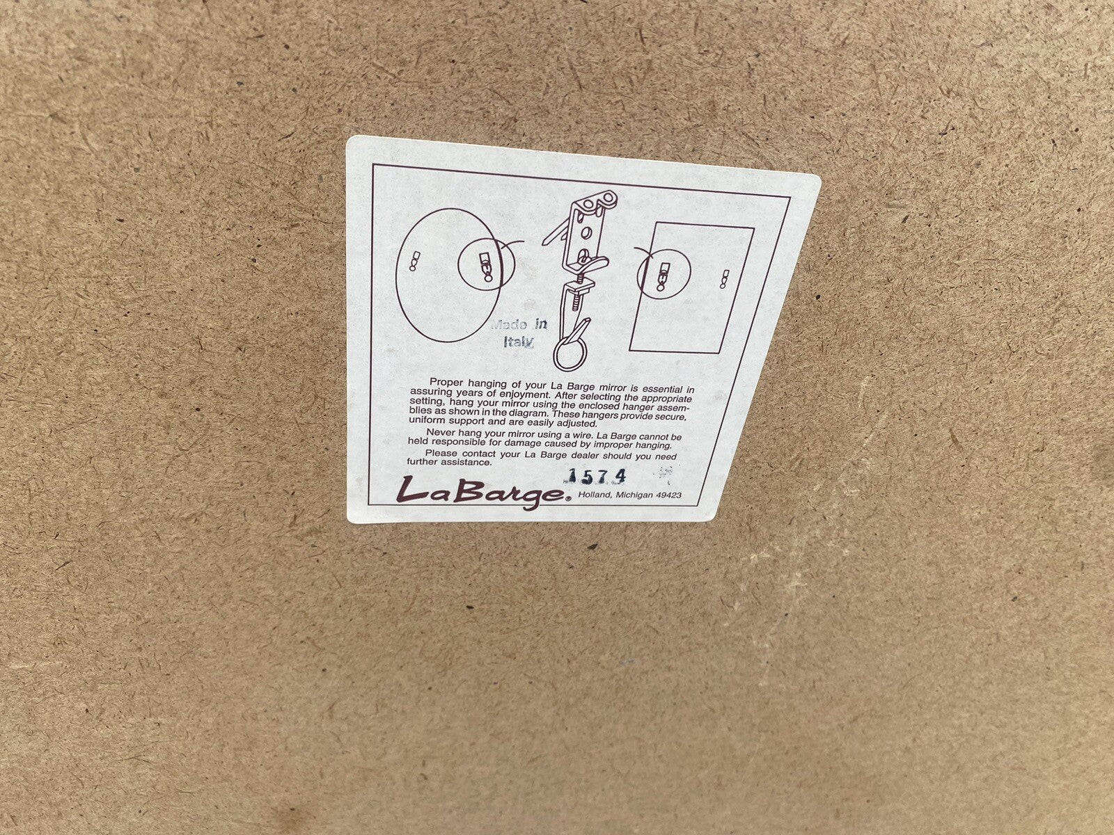 65739 Rectangular La Barge Gold Decorator Mirror