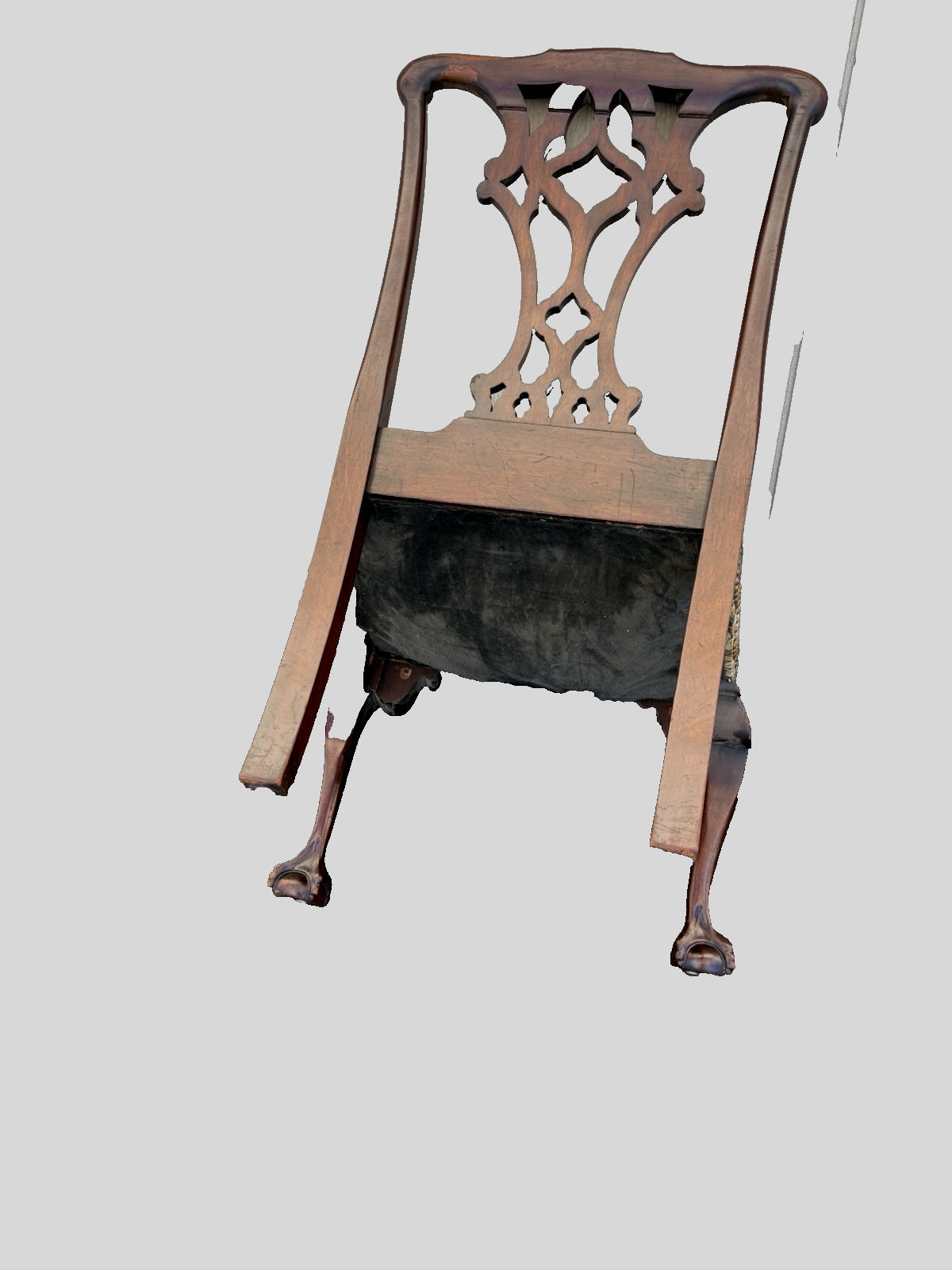 66710 Mahogany Chippendale Claw Foot Side Chair