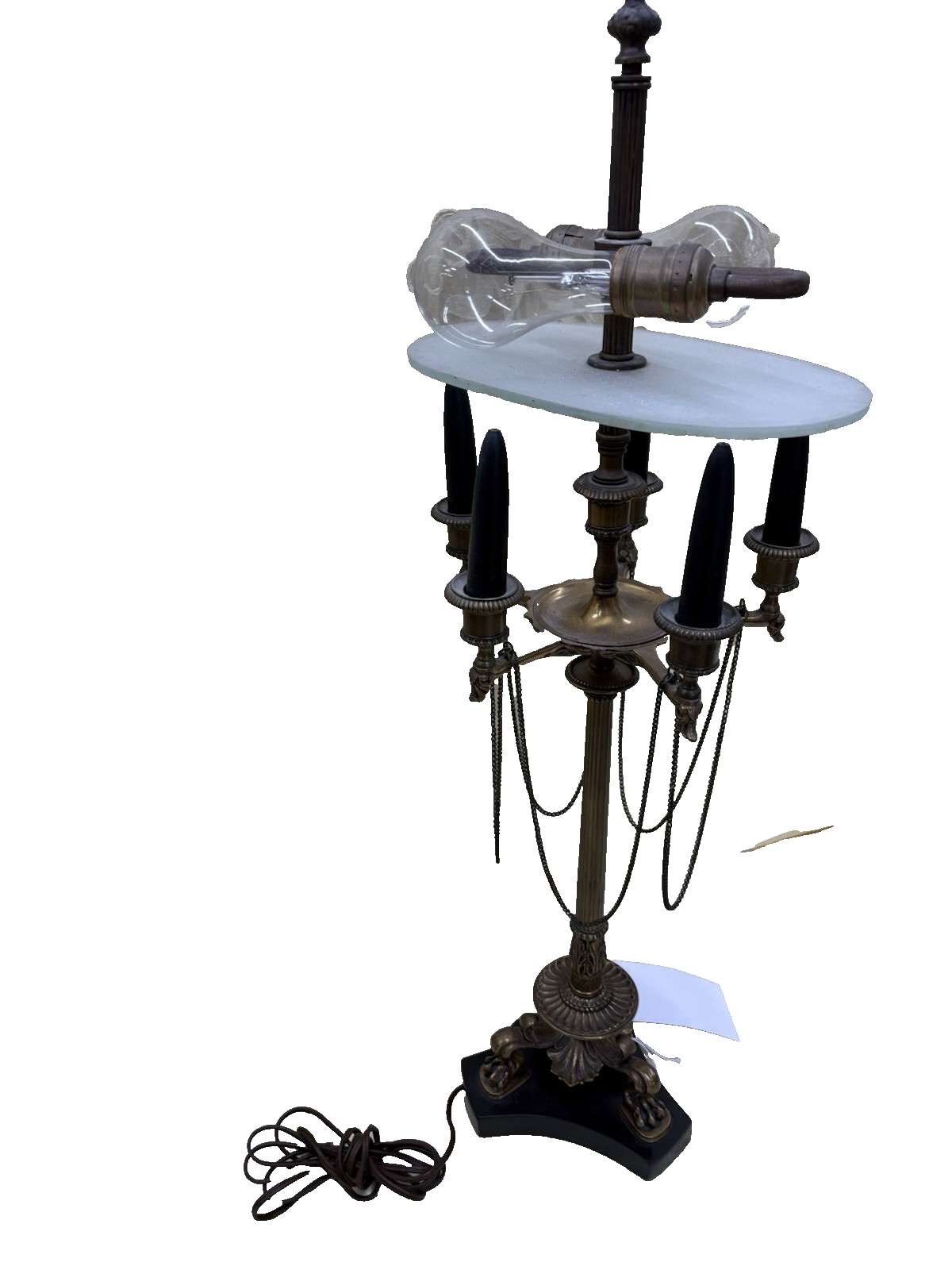66213 Super Quality RARE Antique Candelabra Table Lamp Light