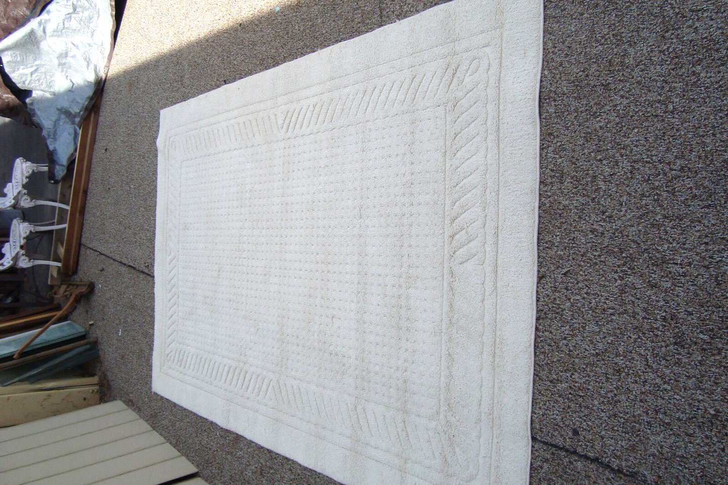 RUG 204:   Ivory Carpet Rug  Size  60" x 100"