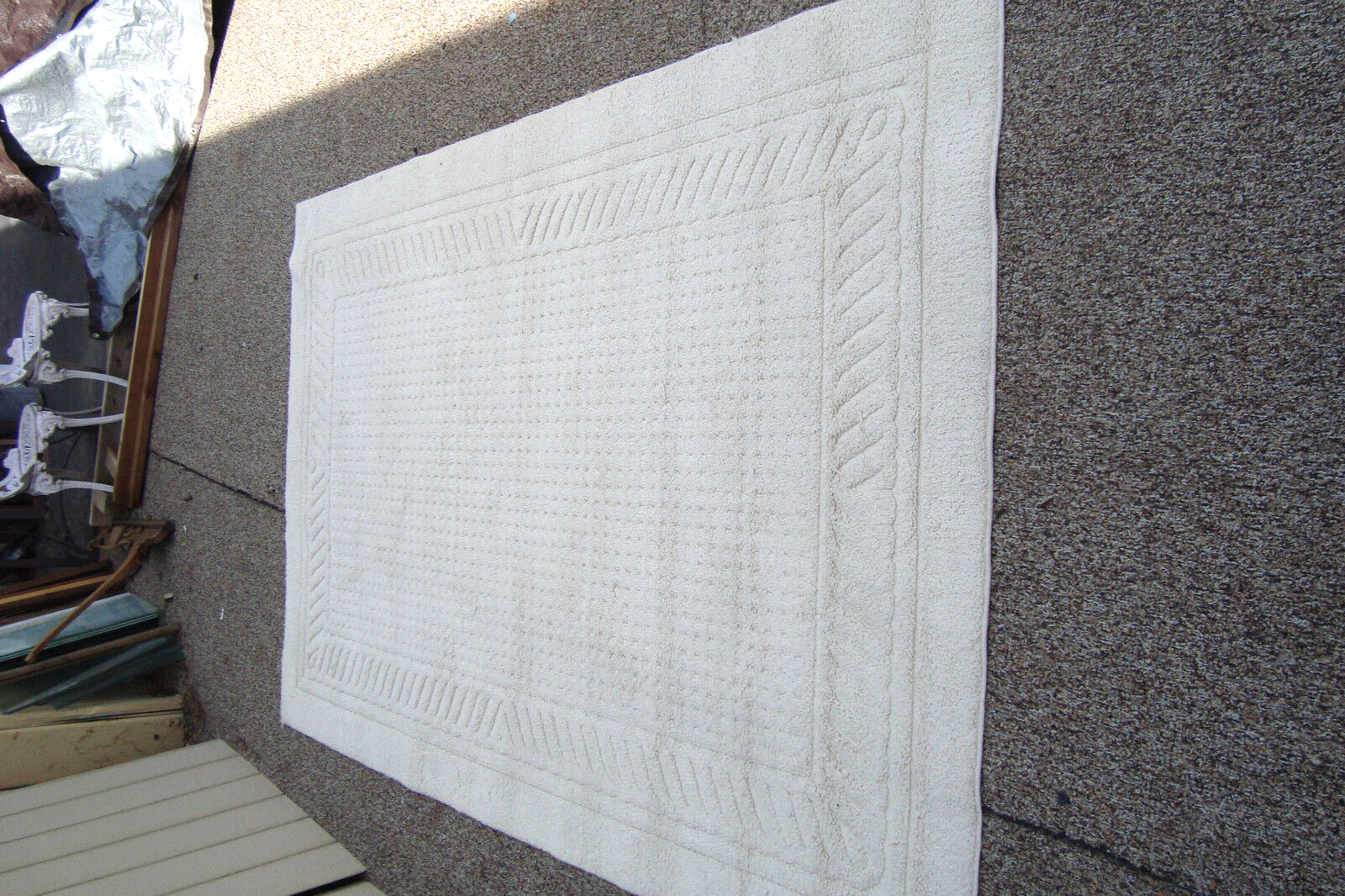 RUG 204:   Ivory Carpet Rug  Size  60" x 100"