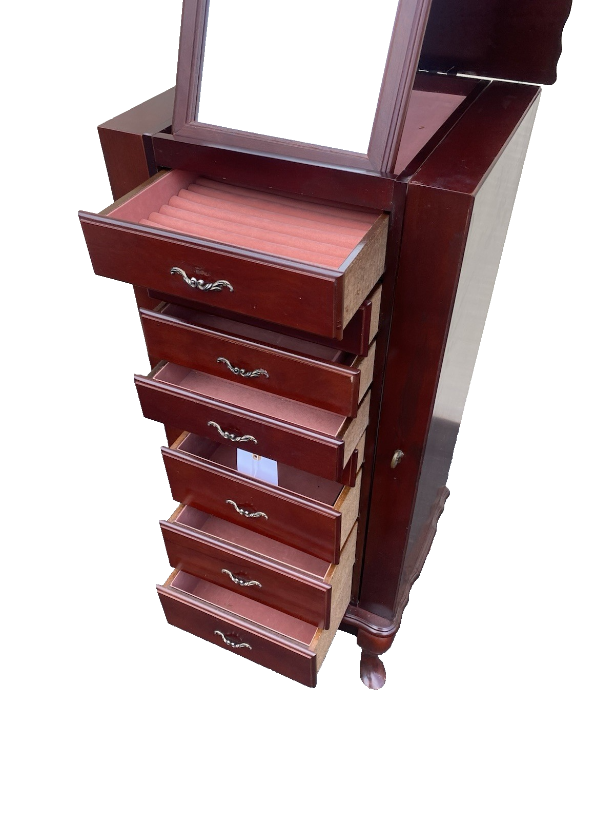 66259 Modern Jewelry Cabinet Display Curio with Mirror