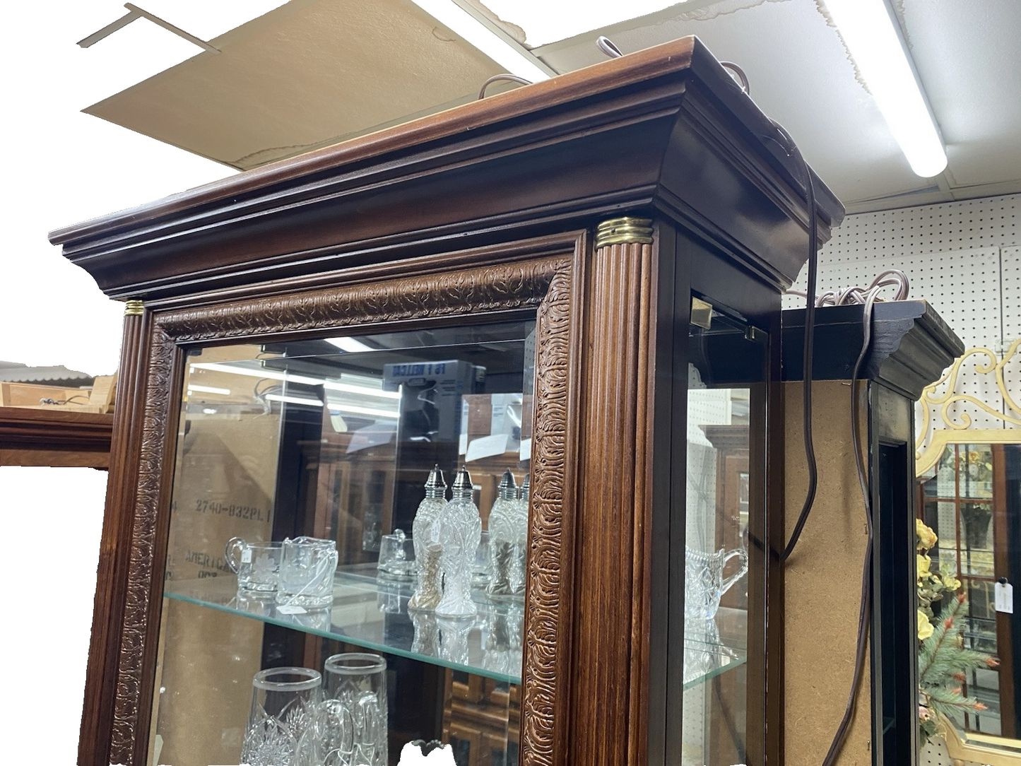 64424 Fancy Mahogany Curio China Cabinet