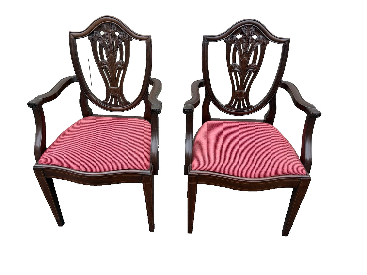 67162 Super Quality Set of 8 Mahogany Shield Back Dining Chairs