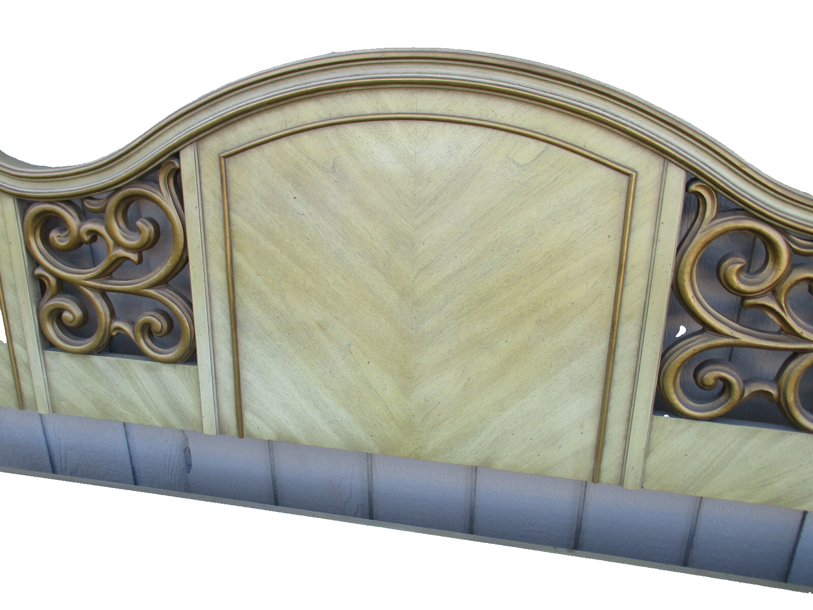 47834 Mid Century Modern King Size Headboard Bed