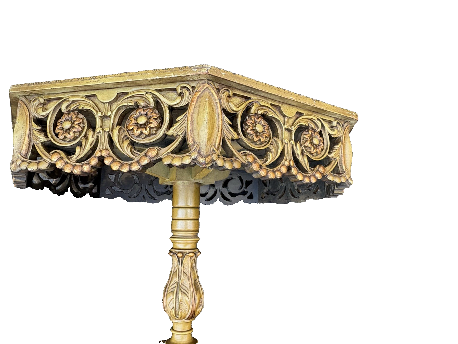 66732 Hand Painted Hexagonal Lamp Table Stand