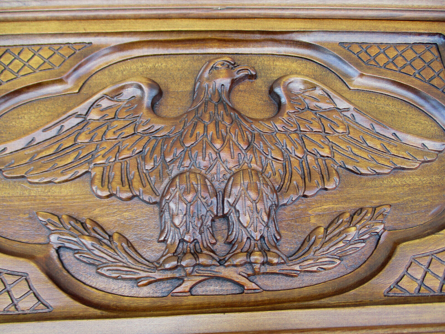 63466 Antique  Hand Carved EAGLE  Tray Top Coffee Table Stand