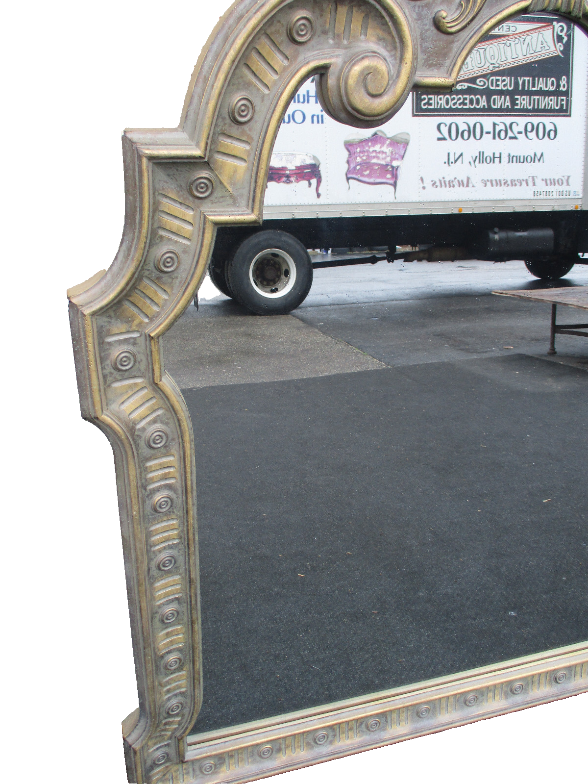64126 LARGE Shell Carved Wall or Floor Mirror 38x58