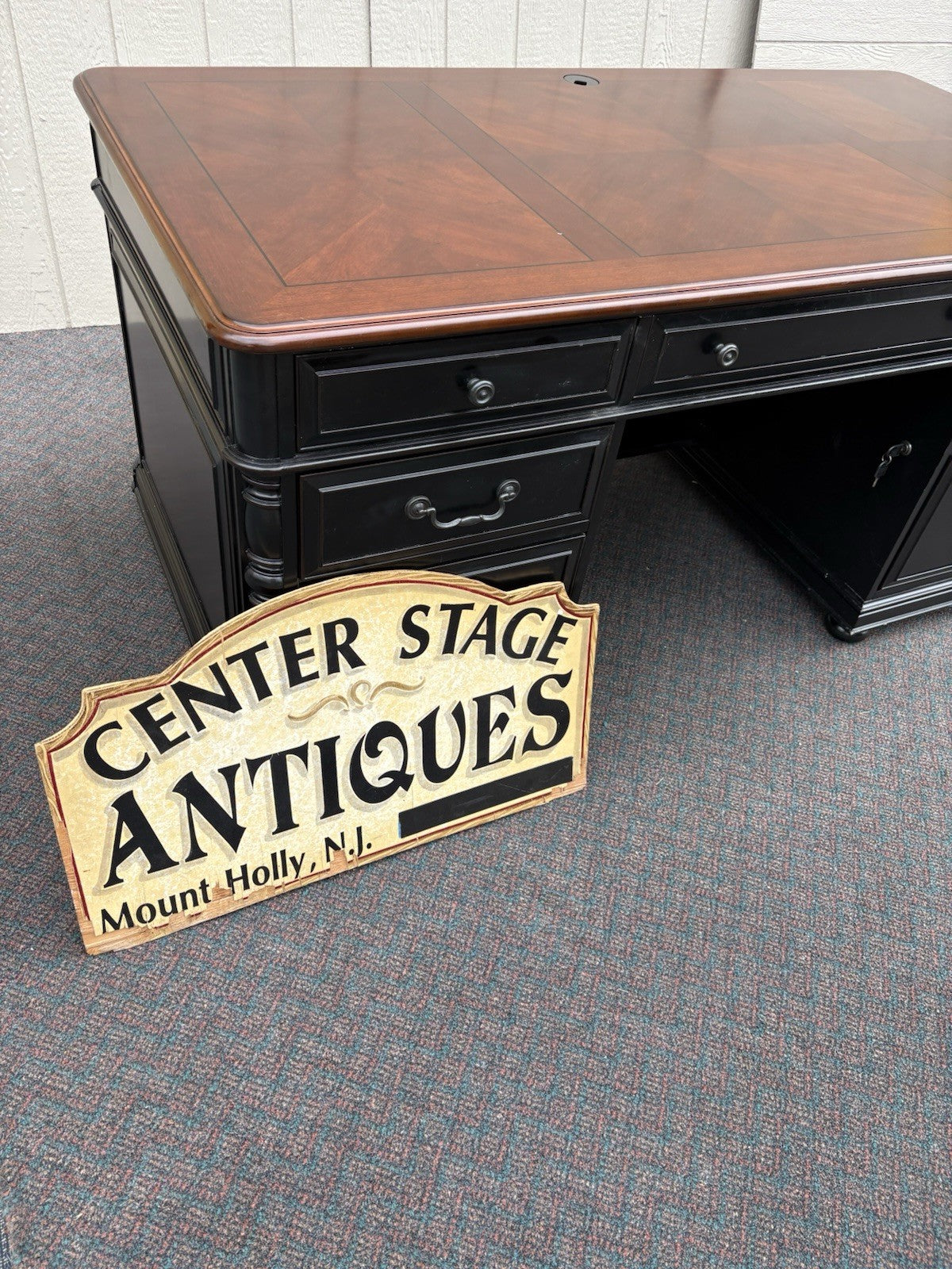 67108 Modern Riverside Furniture Ebony Executive Desk