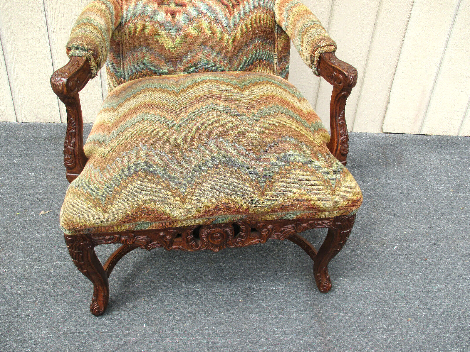 63061 Carved Bergere Armchair Chair