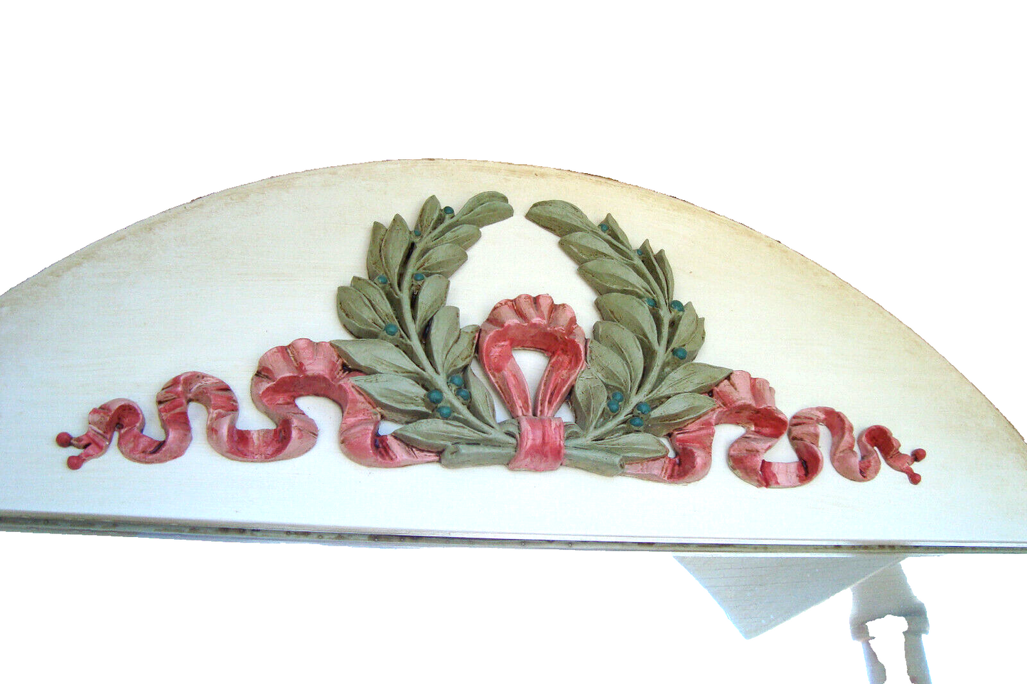 57980 Custom Faux Painted Wood Bookcase Curio Cabinet with Mirror