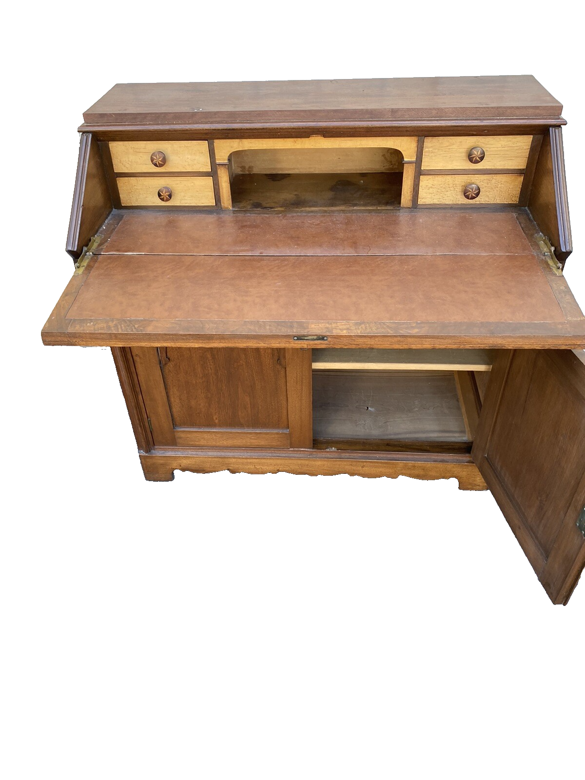 65560 LE:     Antique Victorian Walnut Slantfront Desk