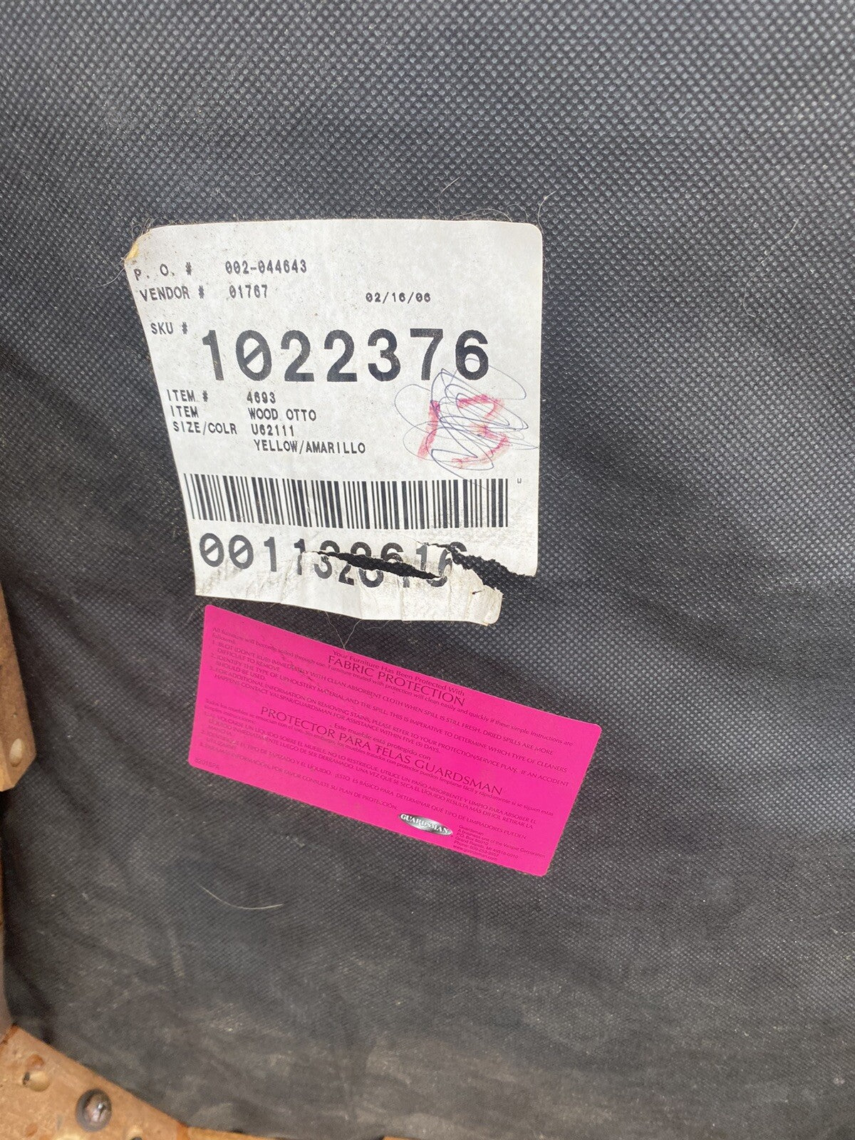 65401   Mealeys Furniture French Country Bergere Armchair w/ Stool