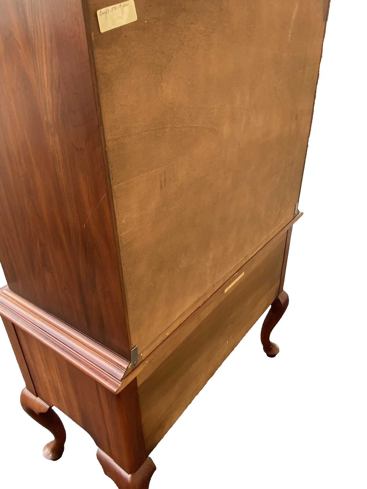 65416 HENKEL HARRIS Queen Anne 2 Piece Highboy Chest Dresser