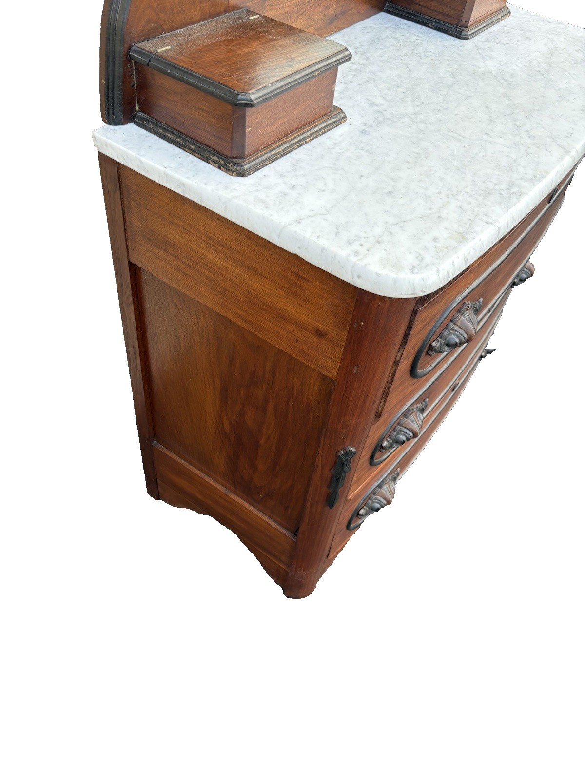 66669  Antique Victorian Marble Top Dresser with Mirror