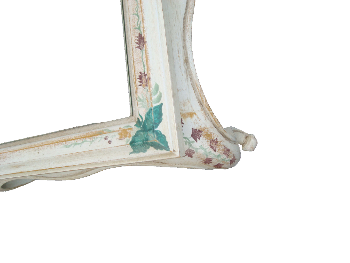 61856   Pair Glass Top Custom Hand Painted  Decorator Coffee Table Nightstands