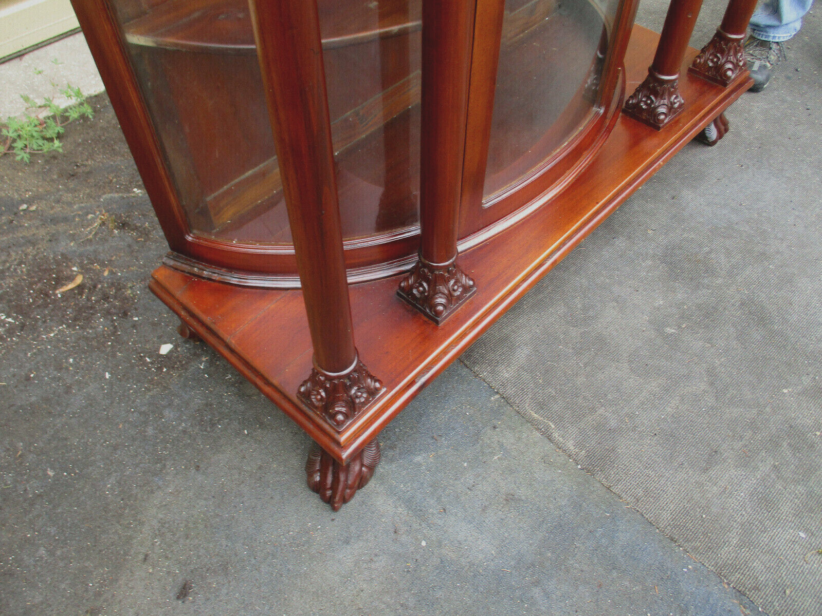 63159  Antique Victorian Mahogany China Cabinet Curio