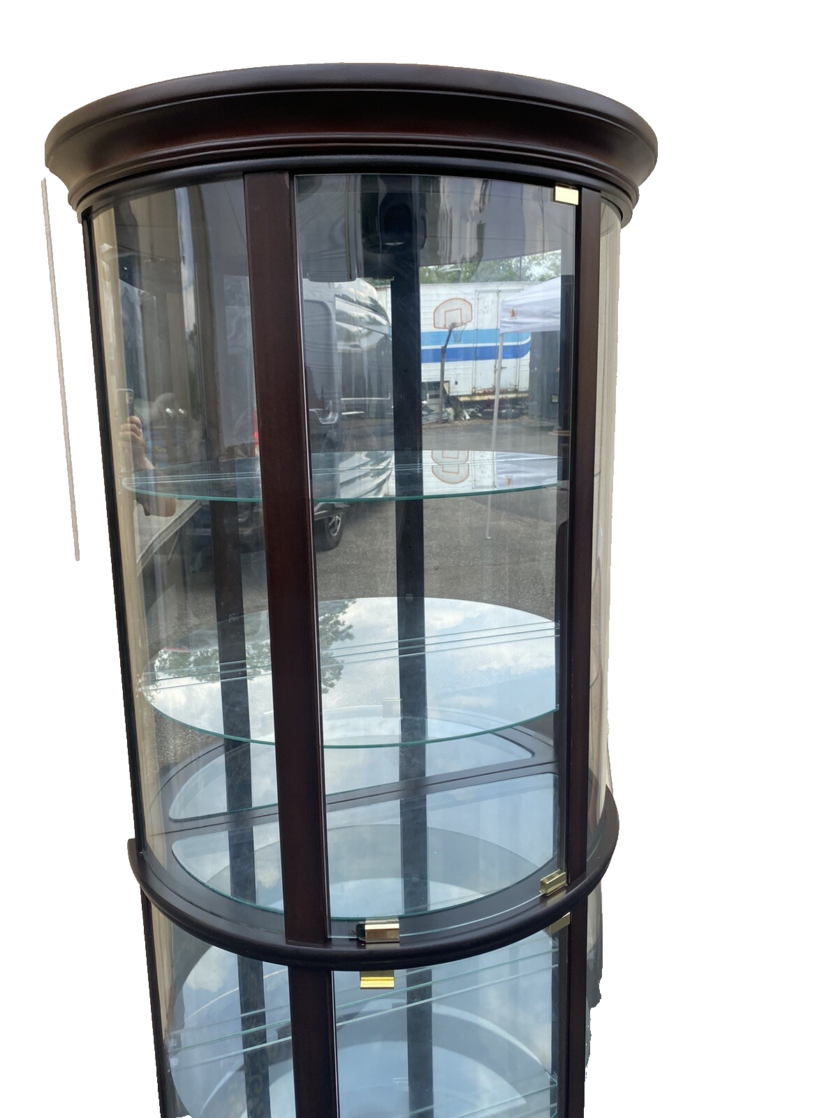 65442 PULASKI Bow Glass Curio China Cabinet