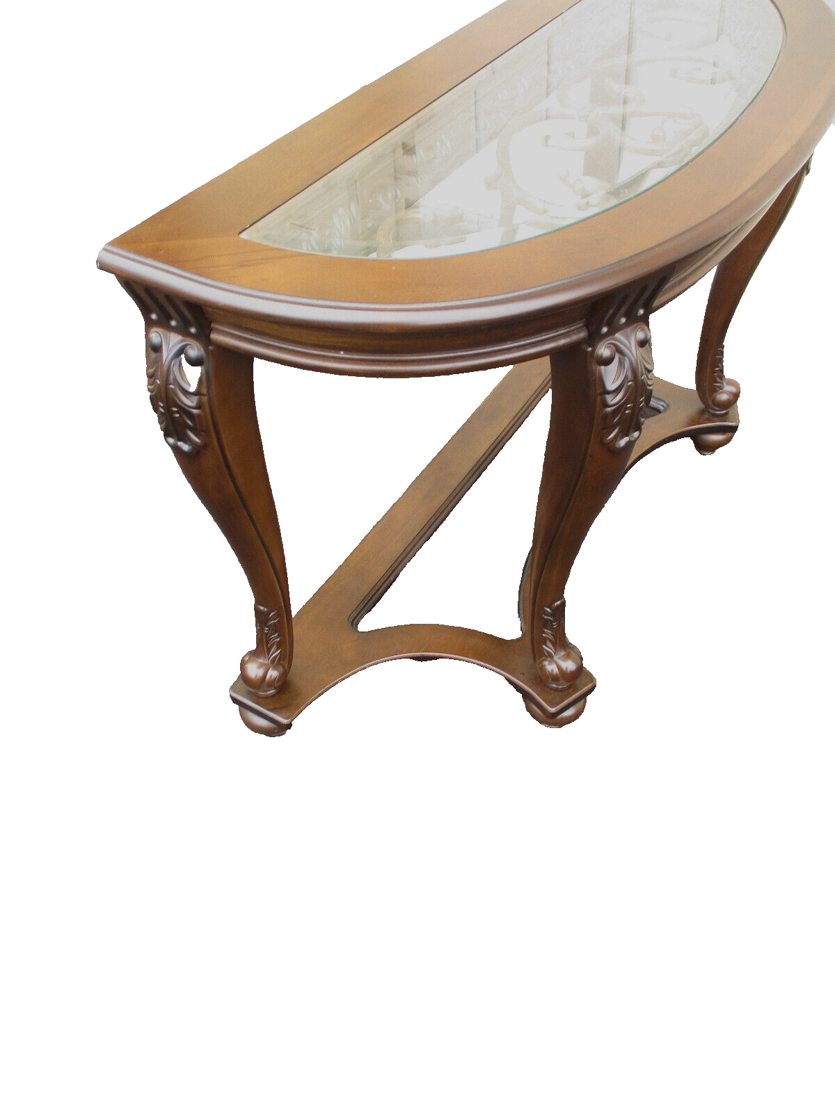 64172  Decorator Glass Top Console Sideboard Server