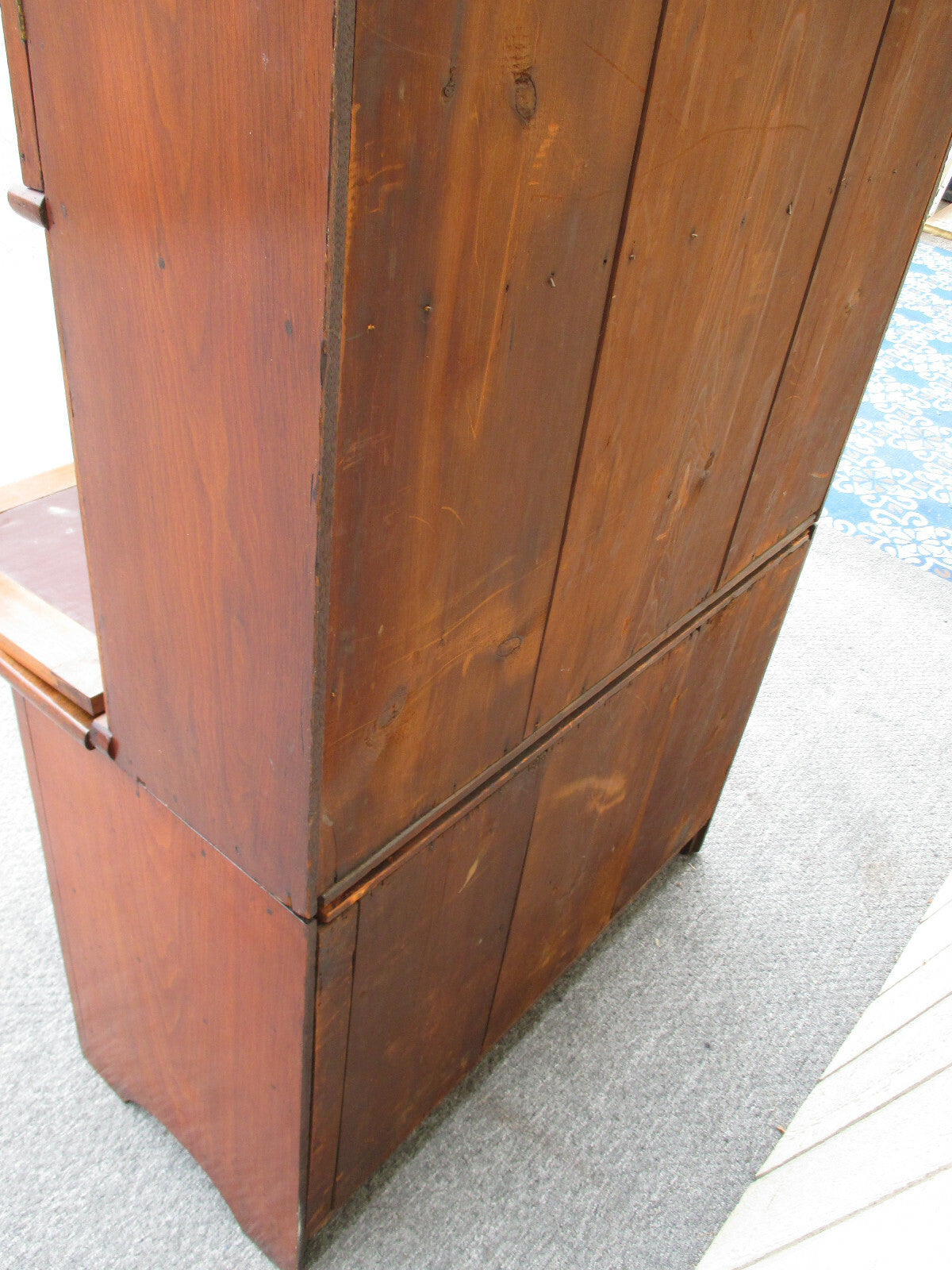 62385   Antique Victorian 2 pc Secretary Desk w/ Bookcase Top