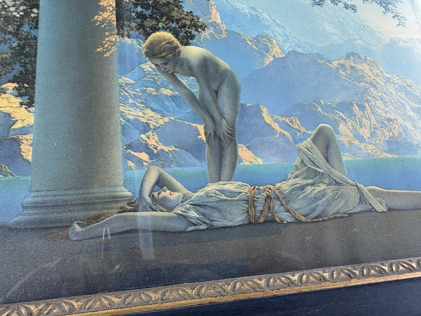 66780 Maxfield Parrish Print in Deco Picture Frame