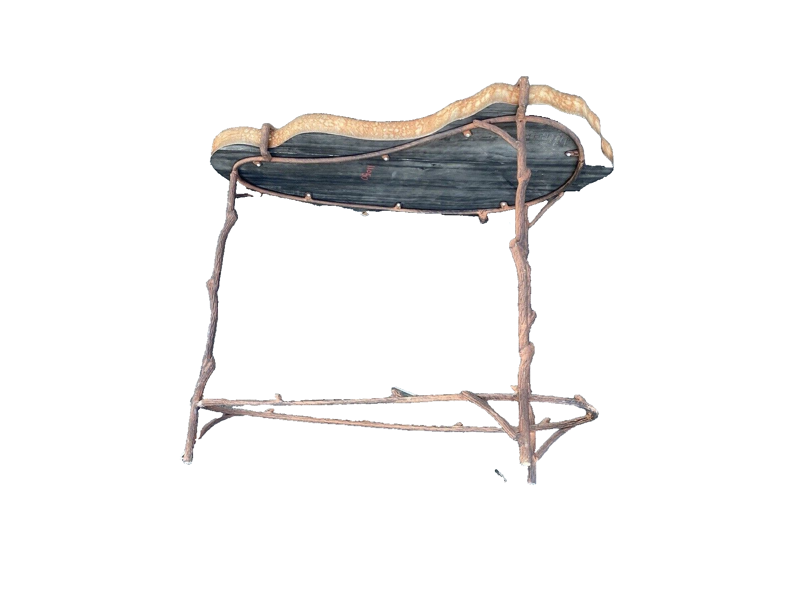 64867 Decorator Modern Lamp Table Stand with funky metal base