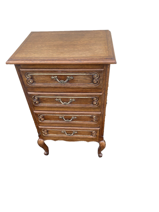 65016   Oak Lingerie Chest Dresser Nightstand