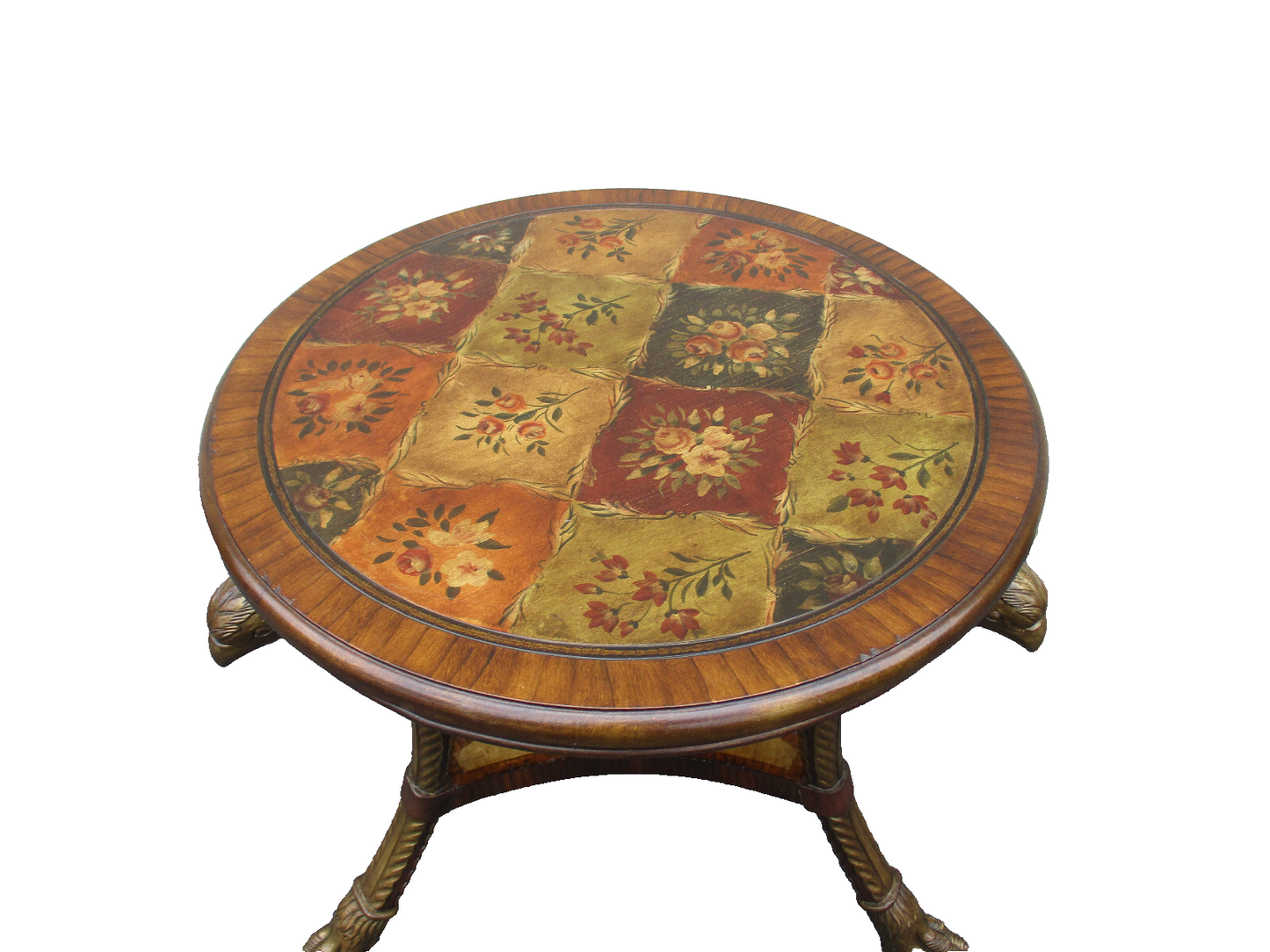 63402 Decorator Round Lamp Table Stand Nightstand Eagle Head